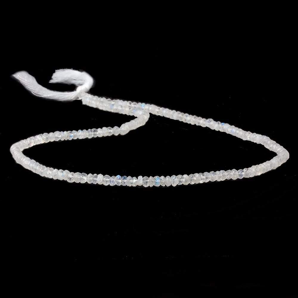 3.5mm Rainbow Moonstone Faceted Rondelle Beads 15.5 inch 120 pieces - Beadsofcambay.com