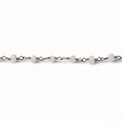 3.5mm Rainbow Moonstone rondelle Black Gold plated Chain by the foot 35 beads - Beadsofcambay.com