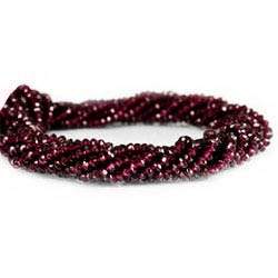 3.5mm Rhodolite Garnet Faceted Rondelle Beads 13 inch 95 pieces - Beadsofcambay.com