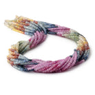 3.5mm Ruby & Fancy Sapphire faceted rondelle beads 18 inch 256 pieces A - Beadsofcambay.com