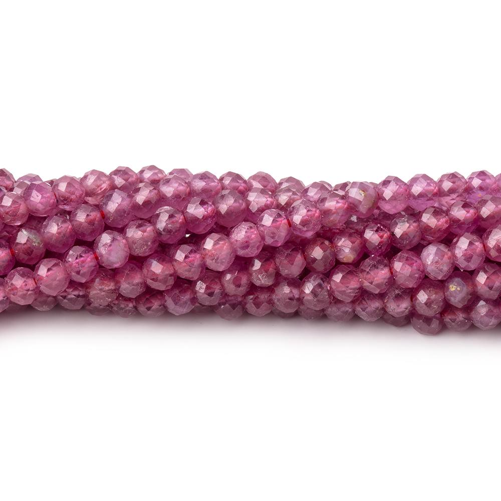 3.5mm Ruby Micro Faceted Rondelle Beads 12.5 inch 108 pieces A - Beadsofcambay.com