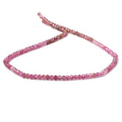 3.5mm Shaded Pink Tourmaline Micro faceted rondelle beads 13 inch 115 pcs - Beadsofcambay.com