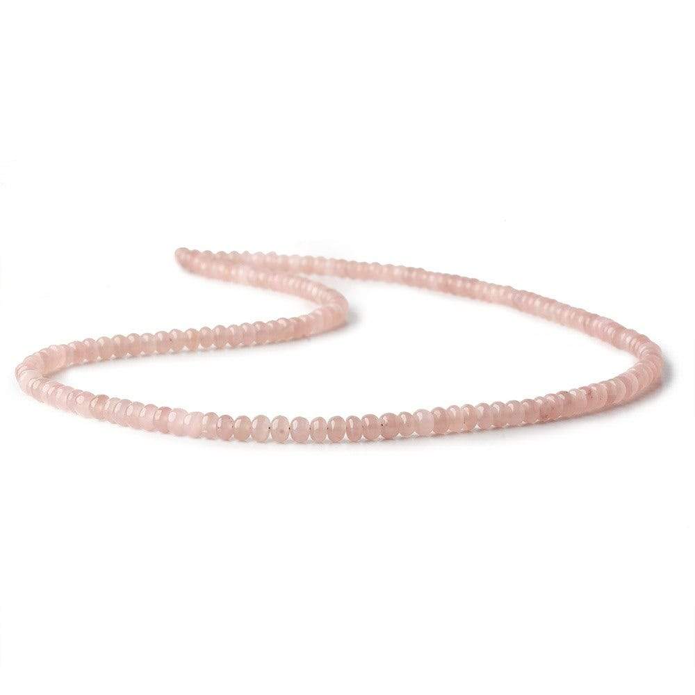 3.5mm Strawberry Quartz plain rondelle beads 18 inch 158 pieces - Beadsofcambay.com