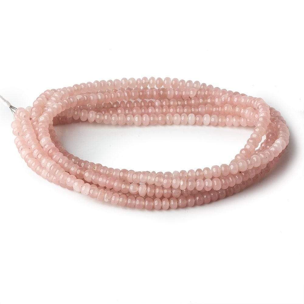 3.5mm Strawberry Quartz plain rondelle beads 18 inch 158 pieces - Beadsofcambay.com