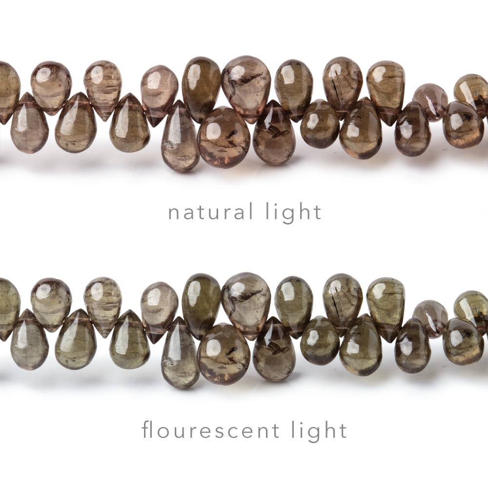 Beadsofcambay 4-8mm Color Change Garnet Faceted Rondelle Beads 15 inch 158 pieces