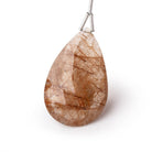 35x23mm Rutilated Quartz Faceted Pear Focal Bead 1 piece - Beadsofcambay.com