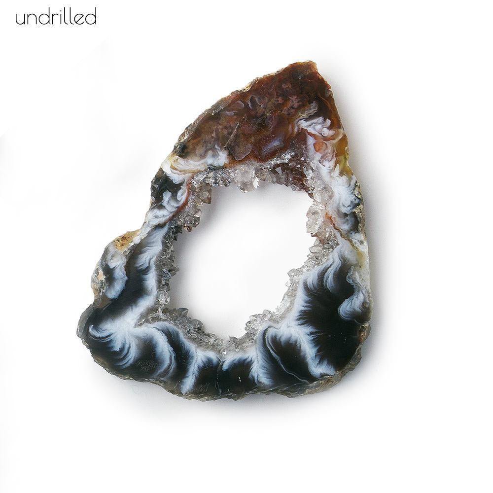 35x25mm Multi Color Occo Agate Slice Bead 1 piece - Beadsofcambay.com