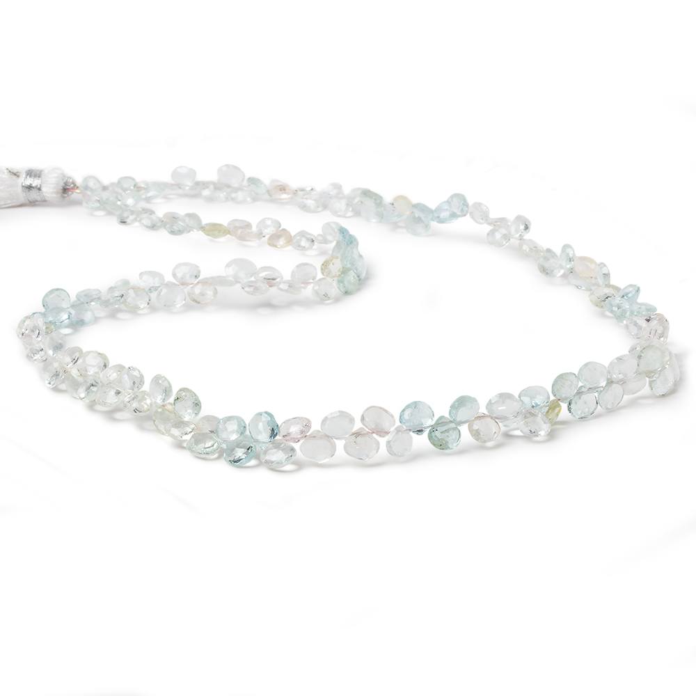 3.5x3.5-5x5mm Multi Beryl faceted heart briolette beads 16 inch 150 pieces A - Beadsofcambay.com