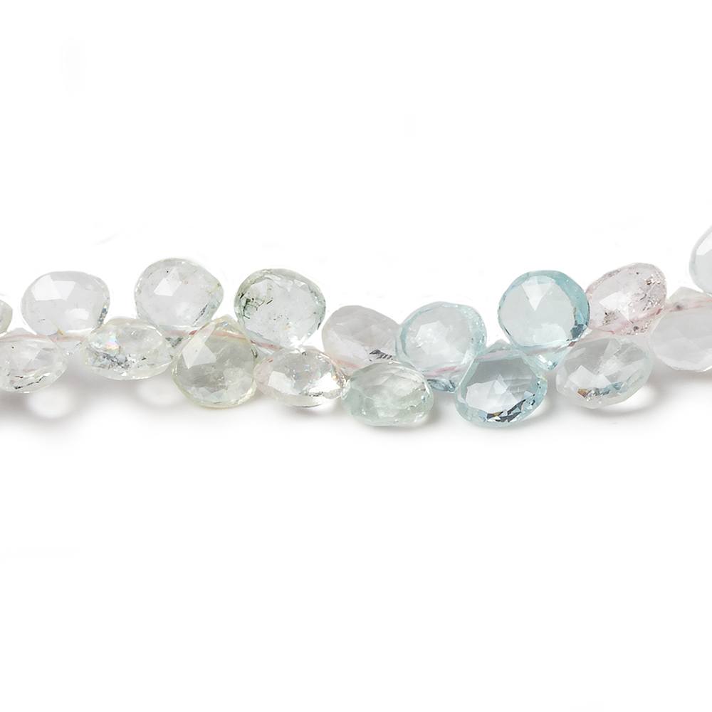 3.5x3.5-5x5mm Multi Beryl faceted heart briolette beads 16 inch 150 pieces A - Beadsofcambay.com