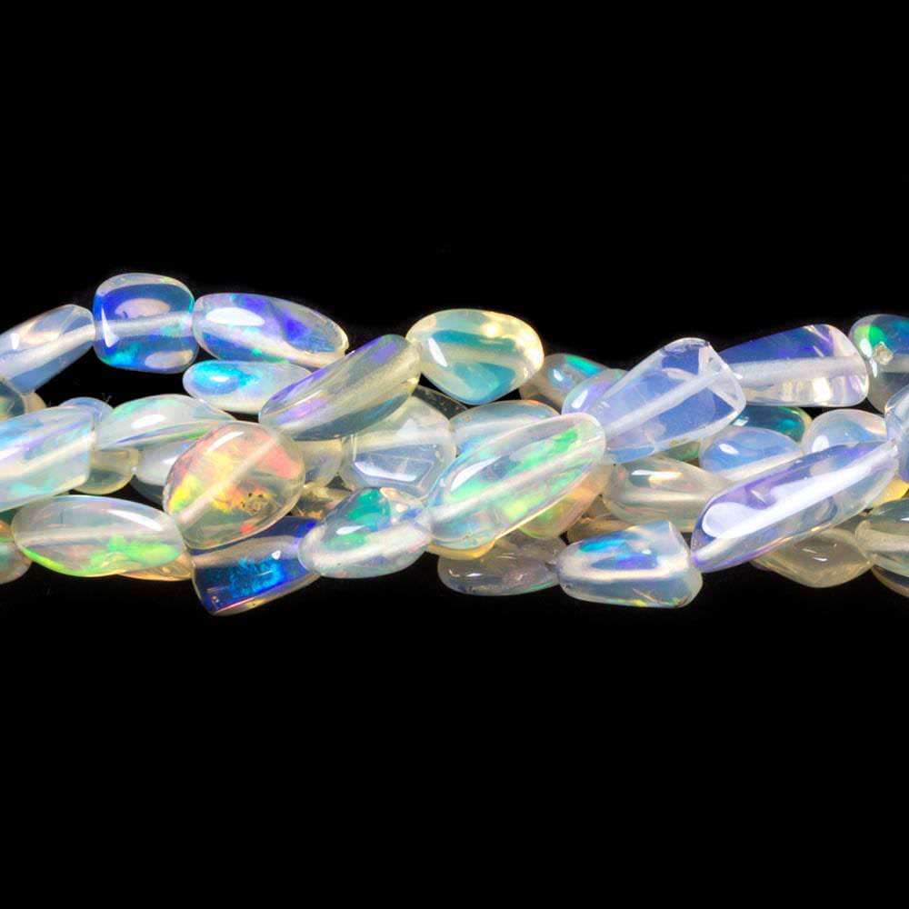 3.5x3.5-9x6mm Ethiopian Opal Plain Nugget Beads 16 inch 70 pieces - Beadsofcambay.com