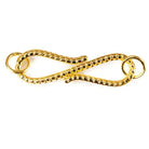 36mm Vermeil S Hook Pebble Design 1 piece - Beadsofcambay.com
