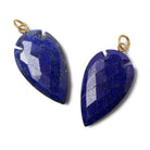 36x20mm Lapis Lazuli Faceted Arrowhead Focal Pendant 1 piece - Beadsofcambay.com