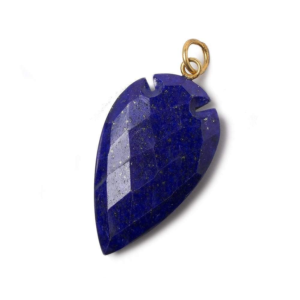 36x20mm Lapis Lazuli Faceted Arrowhead Focal Pendant 1 piece - Beadsofcambay.com