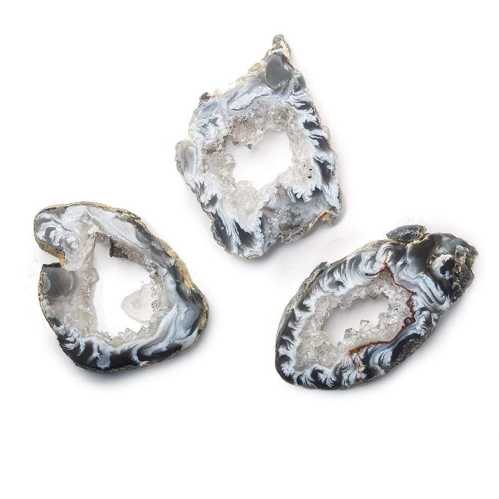 36x23mm Tri Color Occo Agate Slice Bead 1 piece - Beadsofcambay.com