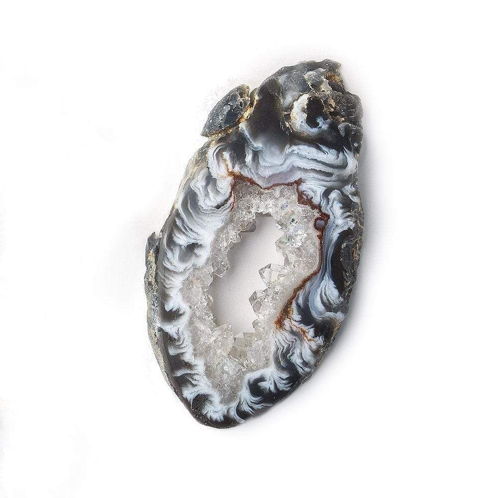36x23mm Tri Color Occo Agate Slice Bead 1 piece - Beadsofcambay.com