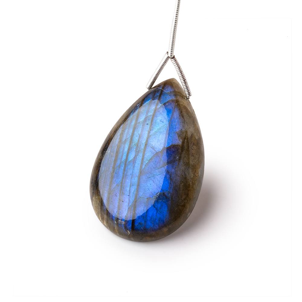 36x24x7mm Labradorite Plain Pear Pendant 1 AAA Focal - Beadsofcambay.com
