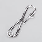 36x9mm Antiqued Sterling Silver S Hook Ribbed Design 1 piece - Beadsofcambay.com