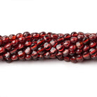 3.7mm Mozambique Garnet Checkerboard Faceted Calibrated Coins 12.5 inch 90 Beads AA - Beadsofcambay.com