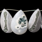 37x27-45x31mm Peacock Solar Quartz faceted pear beads 8 inch 7 pieces AAA - Beadsofcambay.com