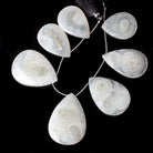 37x28-53x37mm Solar Quartz Faceted Pear Beads 9 inch 7 pcs - Beadsofcambay.com