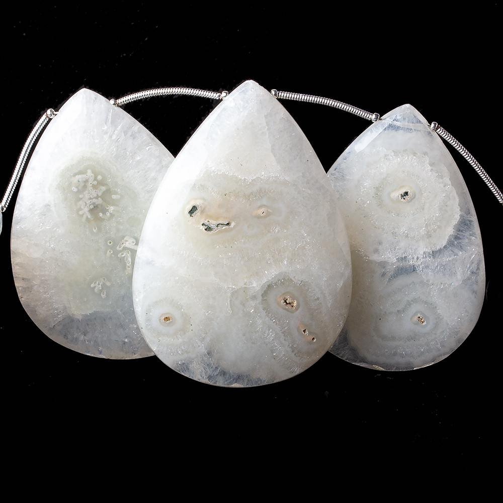 37x28-53x37mm Solar Quartz Faceted Pear Beads 9 inch 7 pcs - Beadsofcambay.com