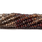 3.8-4mm MultiColor Zircon Plain Rondelle Beads 13 inch 175 pieces - Beadsofcambay.com