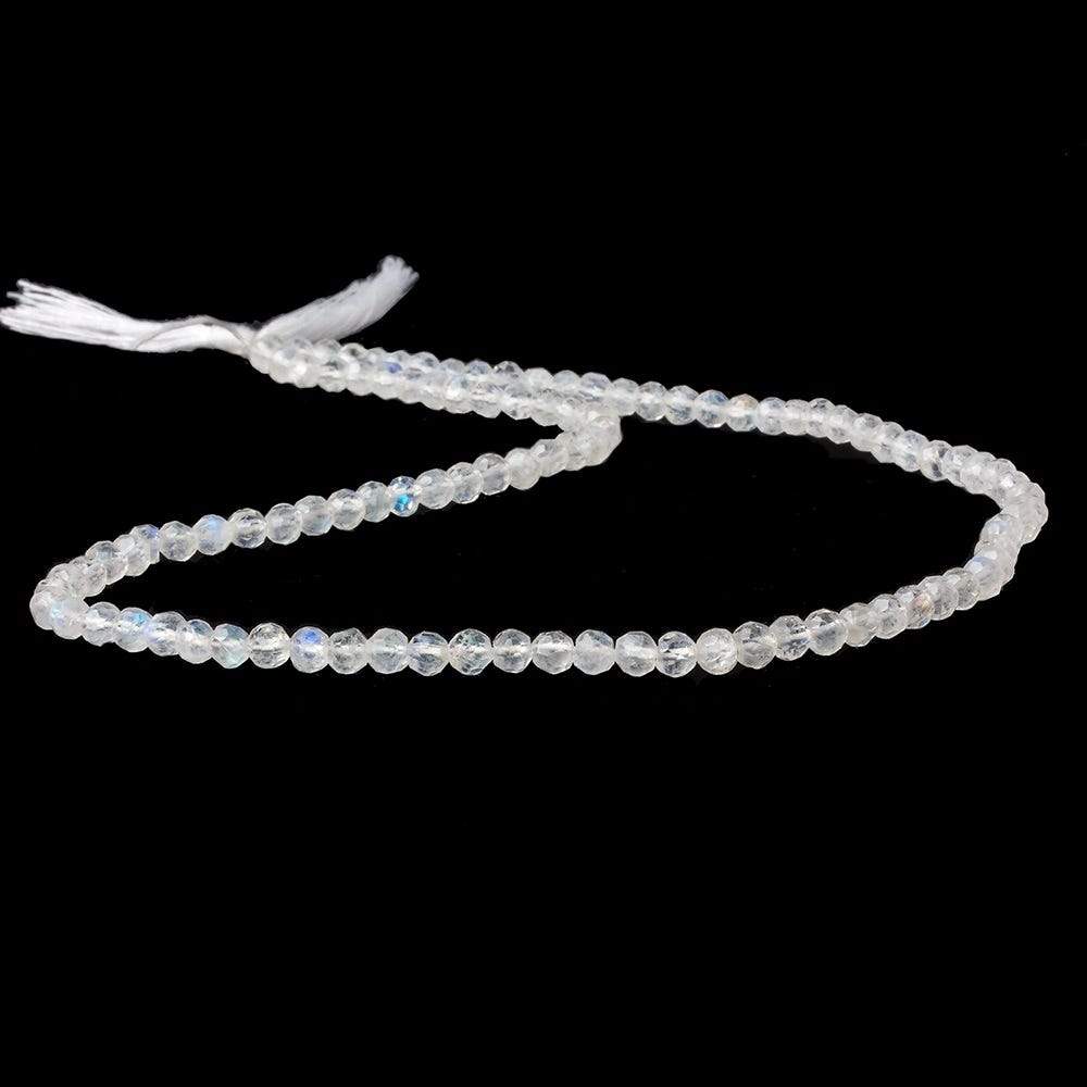 3.8mm Rainbow Moonstone Faceted Round Beads 14 inch 80 pieces - Beadsofcambay.com