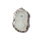 38x25mm Black Gold Leaf Edged Solar Quartz Stalactite Pendant 1 piece - Beadsofcambay.com