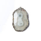 38x25mm Black Gold Leaf Edged Solar Quartz Stalactite Pendant 1 piece - Beadsofcambay.com