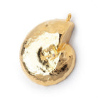 39.5x33mm Gold Leafed Ammonite Fossil Pendant 1 focal piece - Beadsofcambay.com