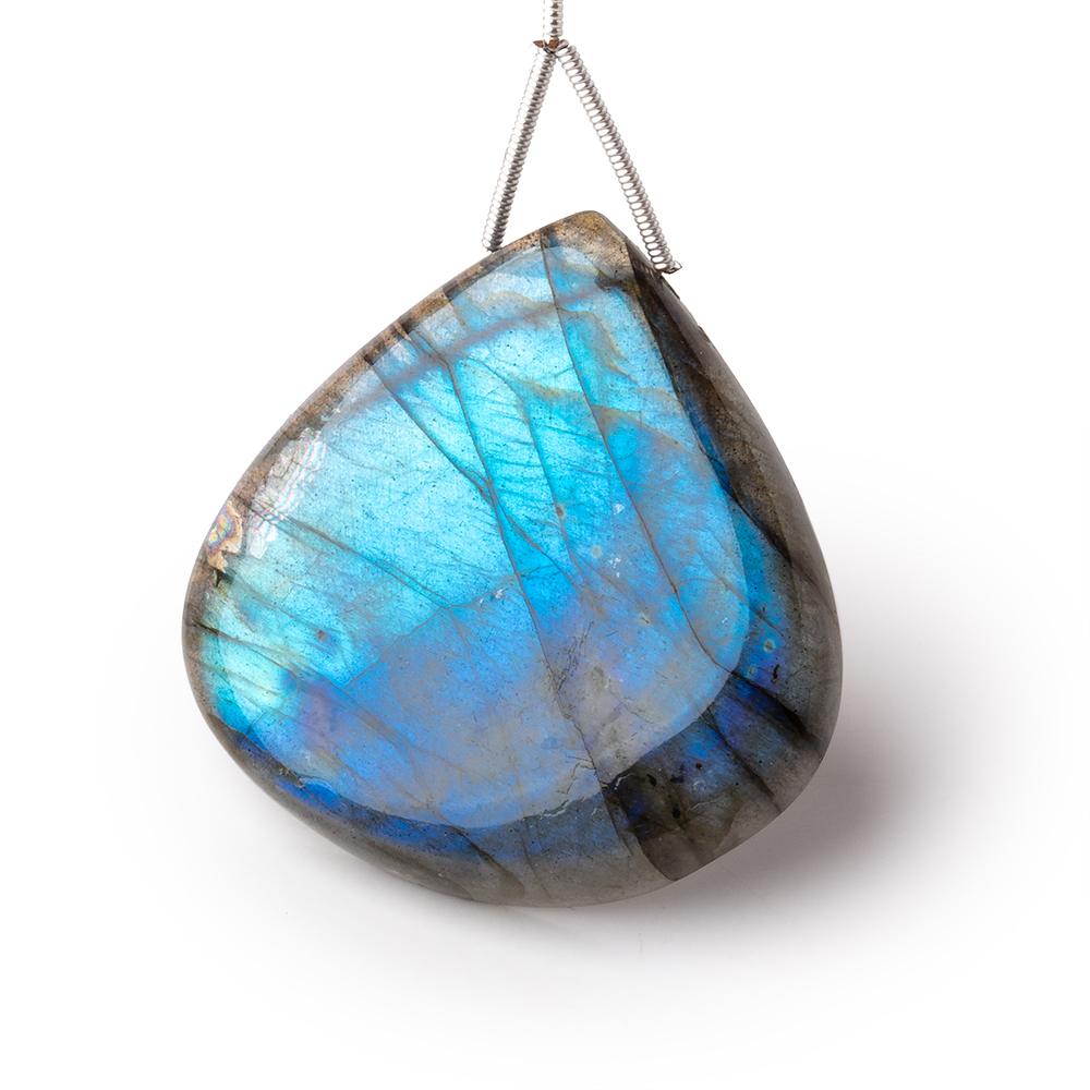 39mm Labradorite Plain Heart Pendant 1 AAA Focal - Beadsofcambay.com