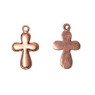 39x25mm Copper Cross with Modern Design Set of 2 - Beadsofcambay.com