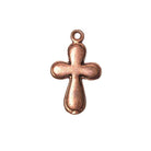 39x25mm Copper Cross with Modern Design Set of 2 - Beadsofcambay.com