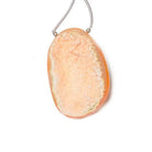 39x26mm Orangesicle Agate Drusy Freeform Focal Bead 1 piece - Beadsofcambay.com