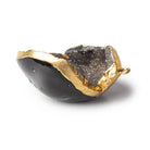 39x31x18mm Gold Leafed Milk Chocolate Brown Drusy Focal Pendant 1 piece - Beadsofcambay.com