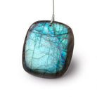39x35x9mm Labradorite Plain Cushion Pendant 1 AAA Focal - Beadsofcambay.com