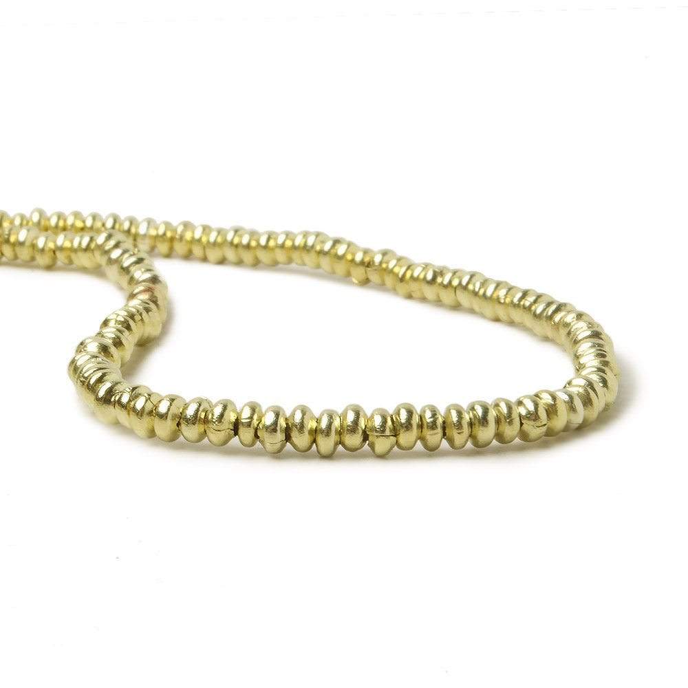 3mm 14kt Gold Plated Copper Plain Disc Beads 8 inch 134 pieces - Beadsofcambay.com