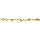 3mm 22kt Gold plated Brushed Cube Gold plated Chain by the foot - Beadsofcambay.com