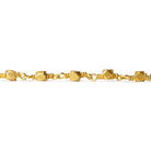 3mm 22kt Gold plated Faceted Nugget Gold plated Chain by the foot - Beadsofcambay.com