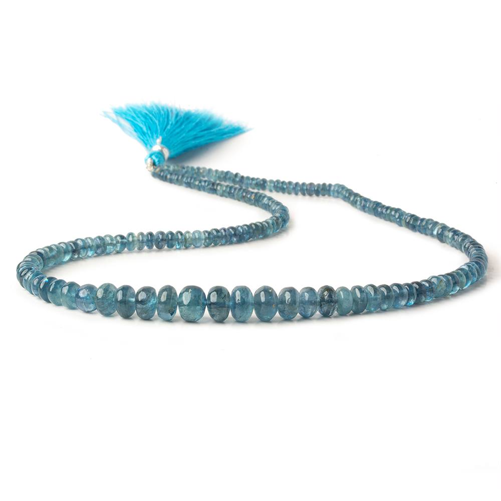 3mm - 8mm Santa Maria Aquamarine Plain Rondelles 18 inch 170 pieces AA - Beadsofcambay.com
