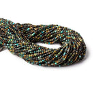 3mm African Turquoise micro faceted rounds 15.5 inch 150 beads - Beadsofcambay.com