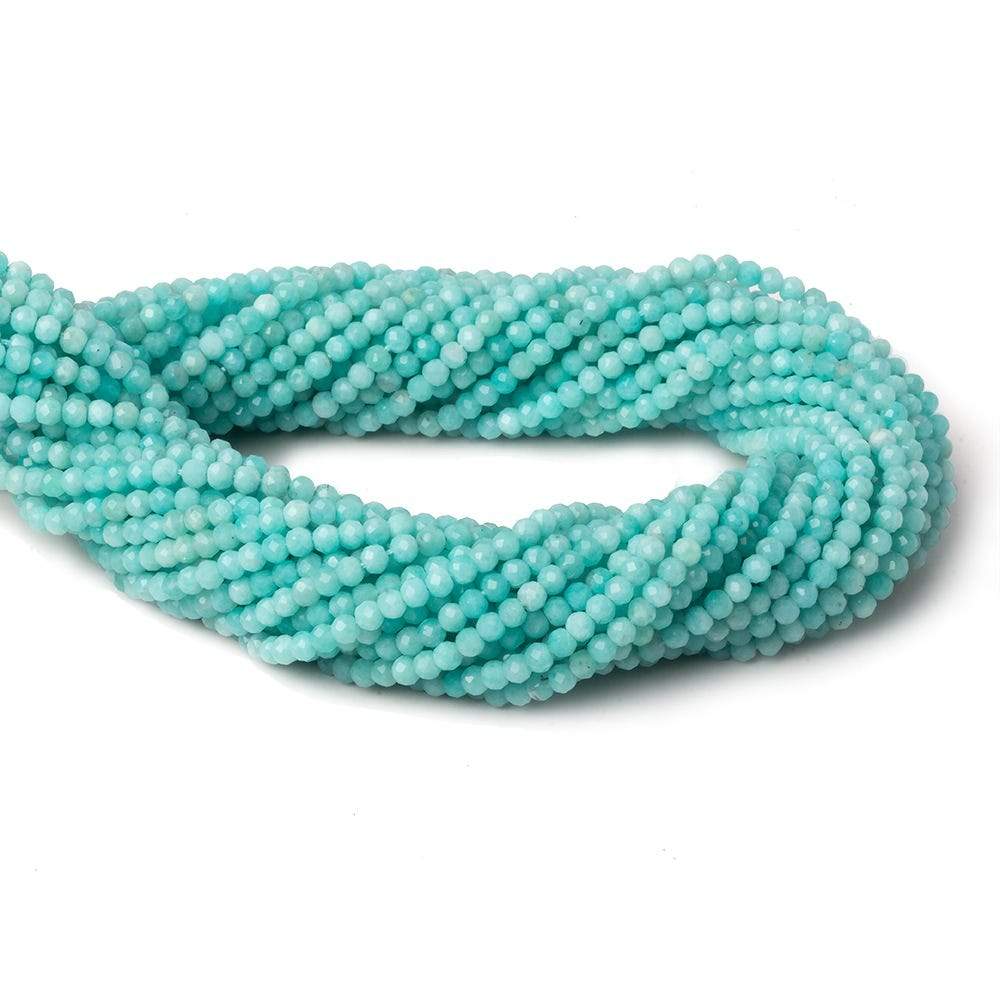 3mm Amazonite micro-faceted rondelle beads 13 inch 129 pieces - Beadsofcambay.com