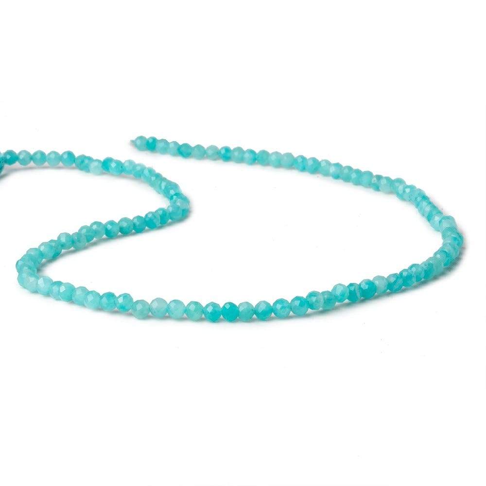 3mm Amazonite microfaceted round beads 13 inch 105 pieces A - Beadsofcambay.com