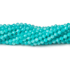 3mm Amazonite microfaceted round beads 13 inch 105 pieces A - Beadsofcambay.com