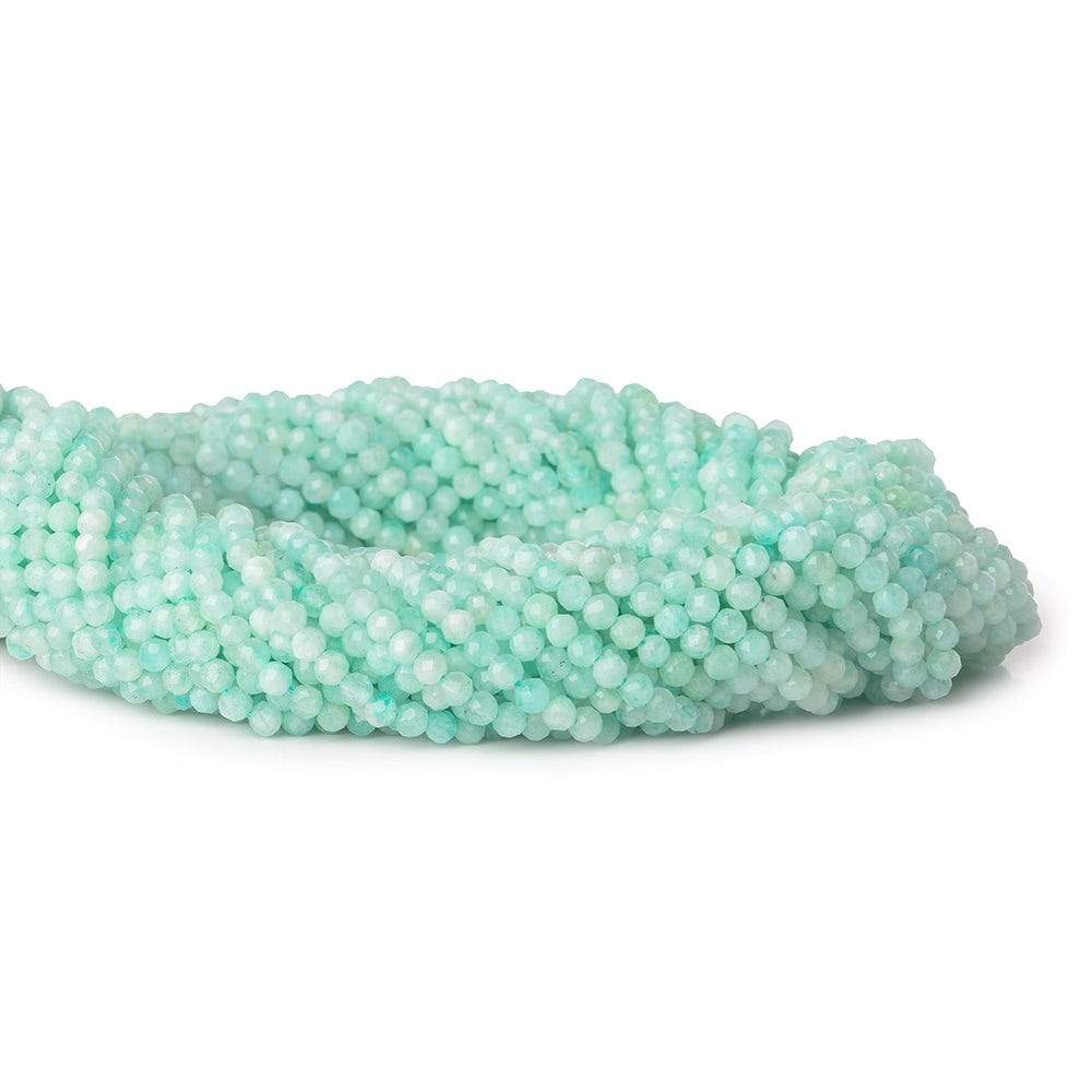 3mm Amazonite microfaceted round beads 13 inch 110 pieces AA - Beadsofcambay.com