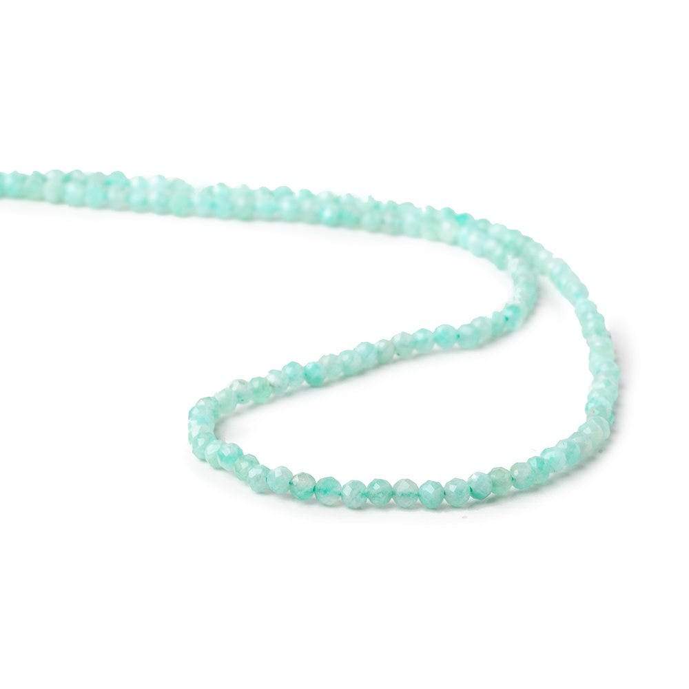 3mm Amazonite microfaceted round beads 13 inch 110 pieces AA - Beadsofcambay.com