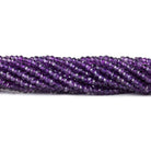 3mm Amethyst Faceted Rondelle Beads 13 inch 145 pieces - Beadsofcambay.com