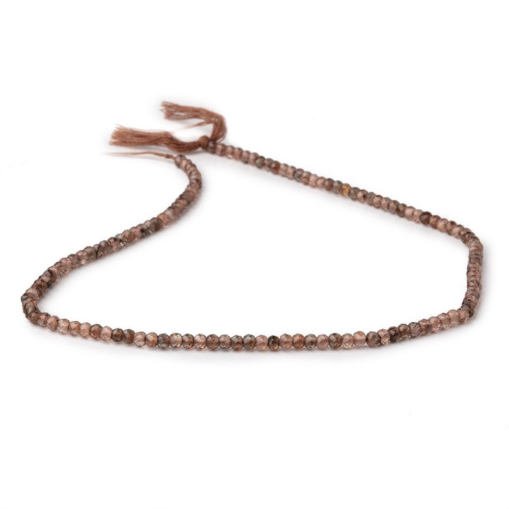 3mm Andalusite Micro Faceted Rondelle Beads 12.5 inch 128 pieces - Beadsofcambay.com