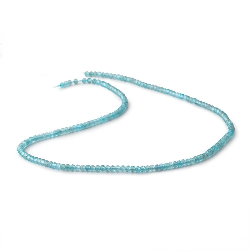 3mm Apatite Micro Faceted Rondelle Beads 15.25 inch 172 pieces - Beadsofcambay.com