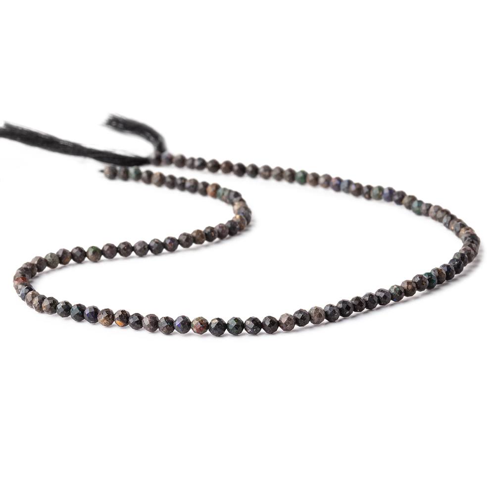3mm Australian Boulder Opal Micro Faceted Rounds 12.5 inch - Beadsofcambay.com